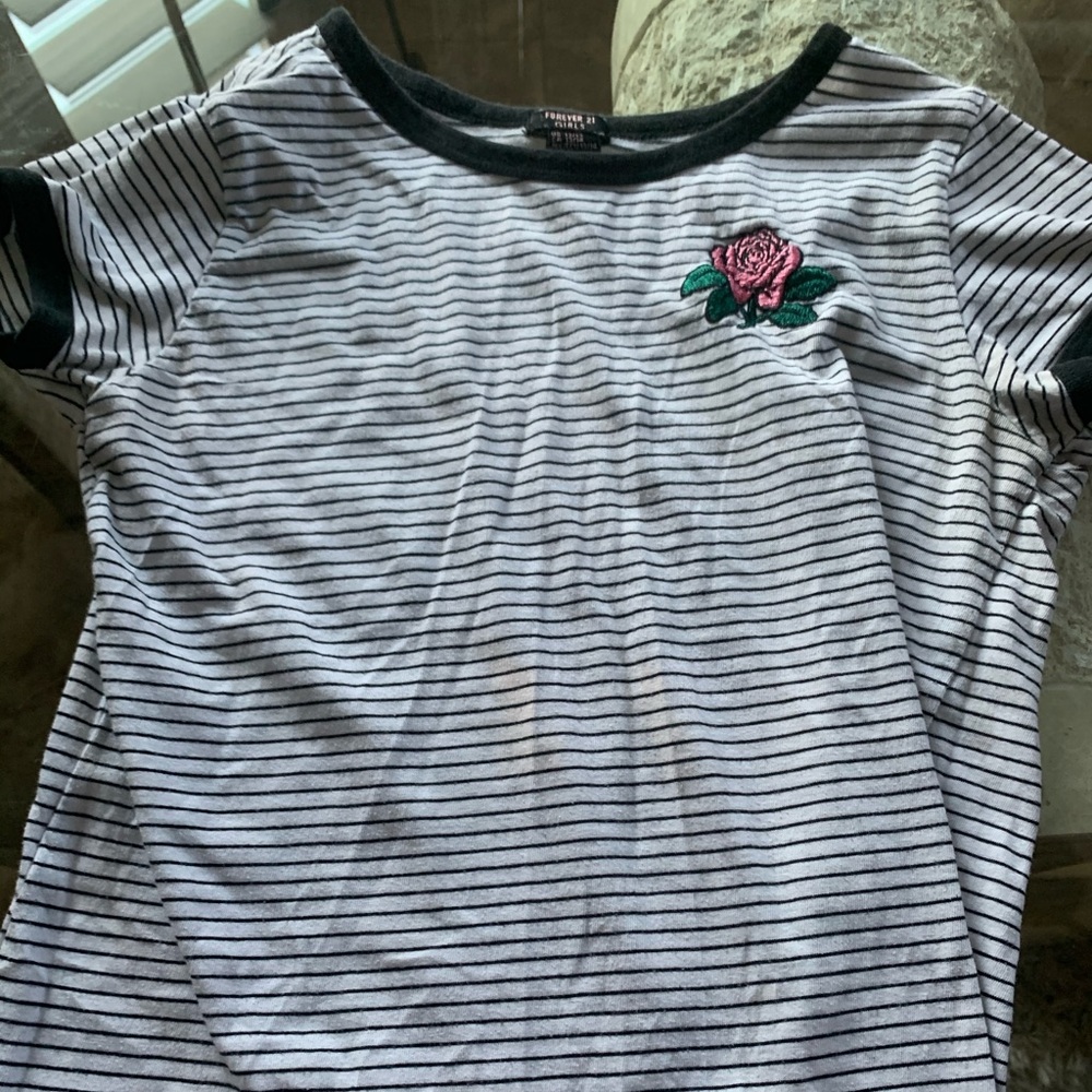 Embroidered Rose Shirt